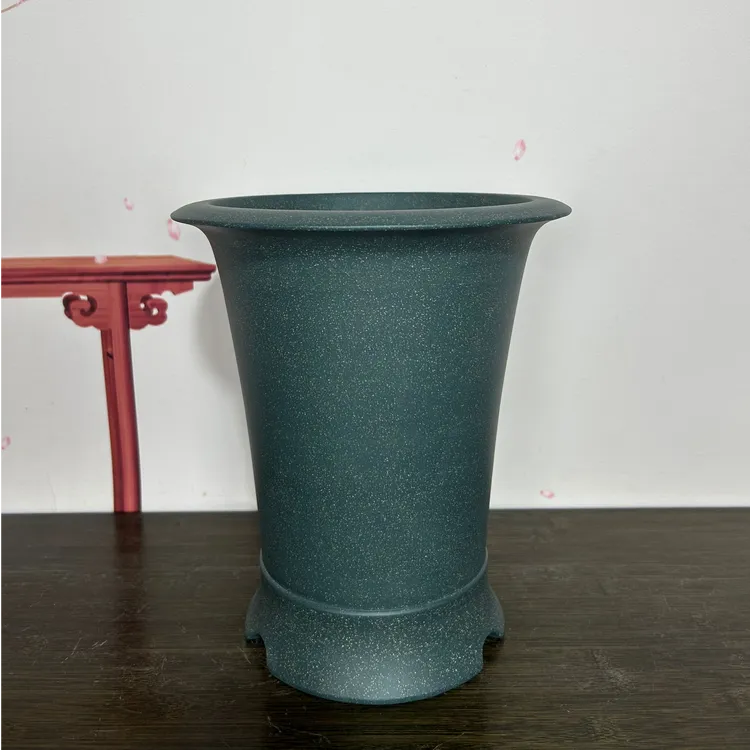 当代 宜兴紫砂花盆 大束腰蕙兰墨兰盆