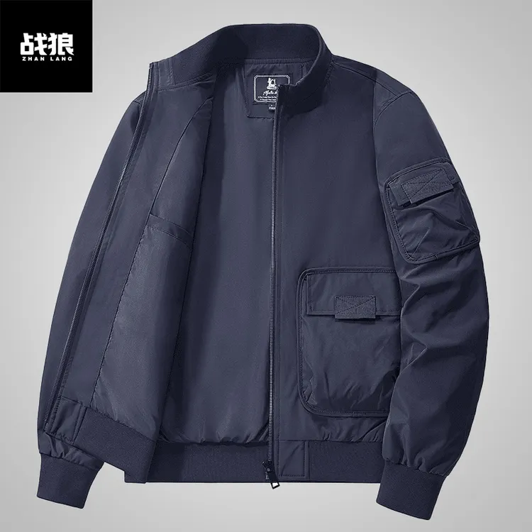 【战狼】男士休闲飞行员夹克美式工装简约时尚百搭防水潮酷外套-M