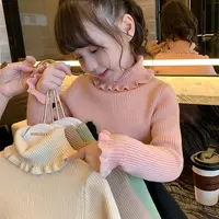 【现现】米米哈罗【暖萌织光】女童加绒毛衣冬装上衣打底衫GM23040