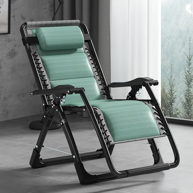 过早躺椅午休折叠办公室午睡床家用阳台休闲沙滩便携靠背老人摇摇