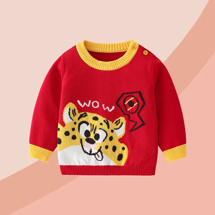 儿童毛衣外套套头春秋冬季男童女童针织衫毛线衣宝宝秋装BD043