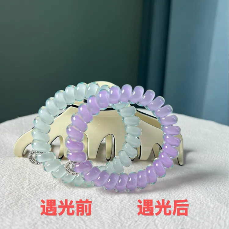英国HOSUKKO【光变系列】电话线轻奢隐形发圈女性发卡头饰时尚爆款