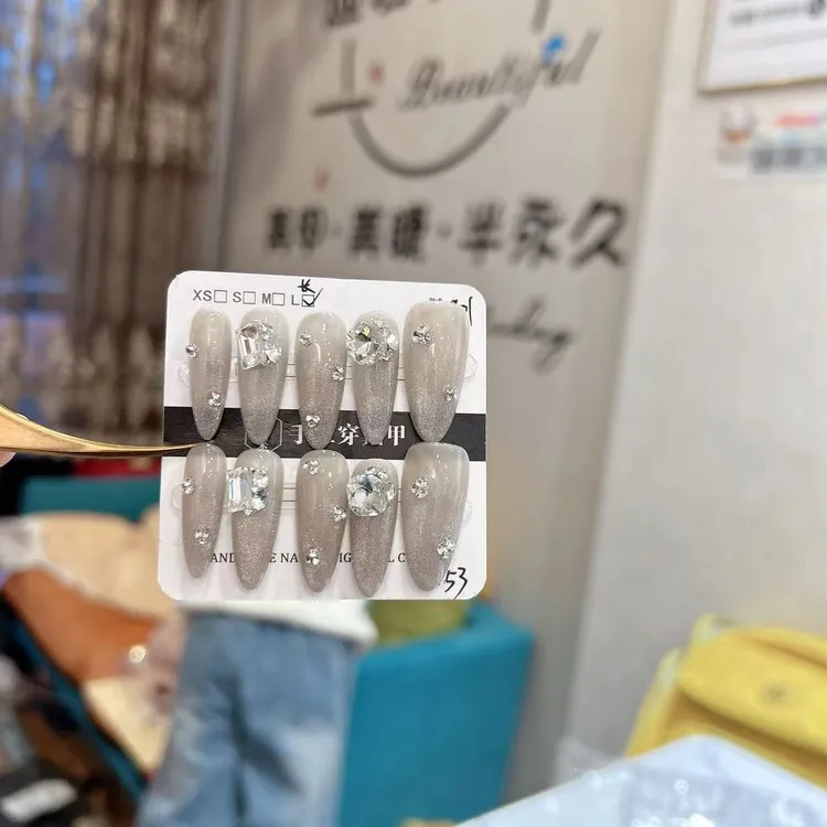 贝德莱901猫眼杏仁穿戴甲送工具5件套