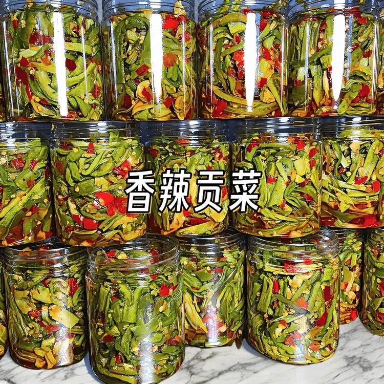 湖南特产贡菜脆嫩好吃凉拌菜下饭辣椒酱香辣拌面开胃下饭即食冷菜