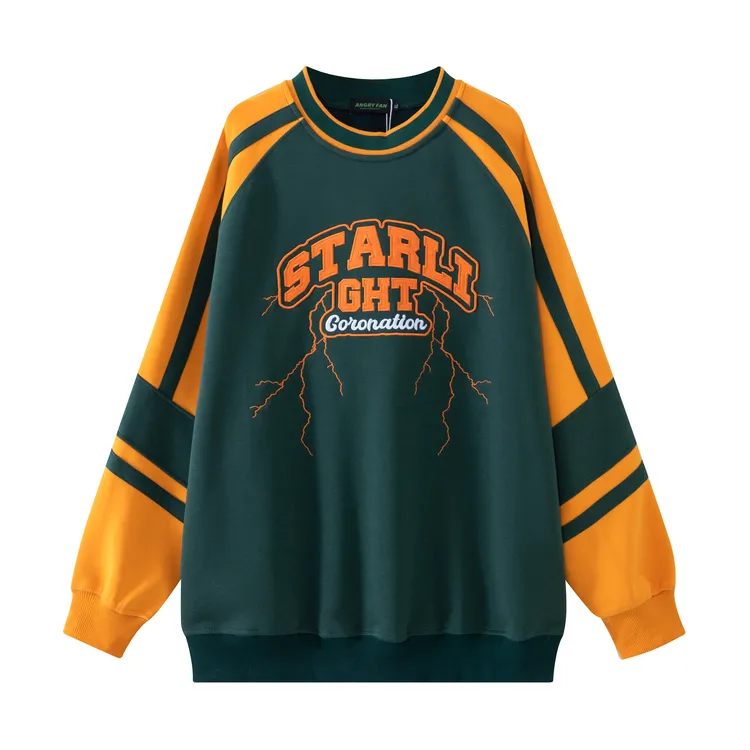 涂潮小众潮牌情侣同款百搭拼接撞色潮流卫衣