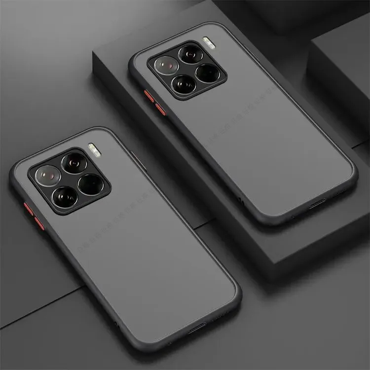 适用小米15Pro新款手机壳红米K70磨砂撞色肤感NOTE14全包防摔壳60