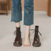 627-2厚底马丁靴女款2024新款秋冬季英伦风时尚街头甜酷短靴