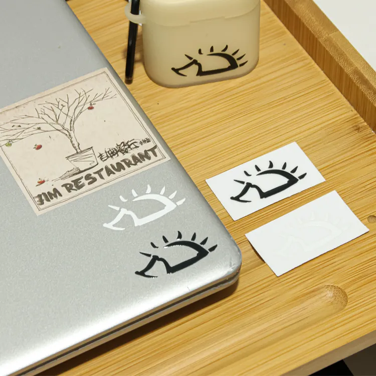 赵雷刺猬贴纸刺猬物料小刺猬logo贴纸镂空刺猬图标贴纸diy周边