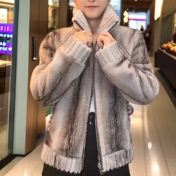 【立领夹克】2025男士立翻领双面春秋冬设计师时尚短款抗寒加绒男款