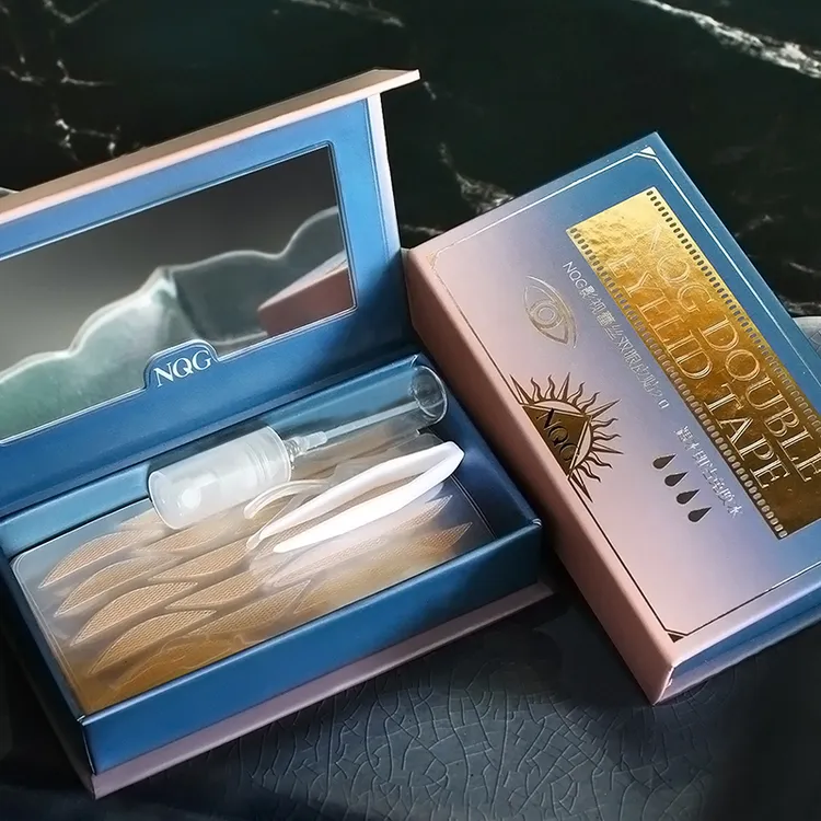 NQG影视双眼皮贴2.0遇水即粘蕾丝免胶水隐形自然肤色素颜