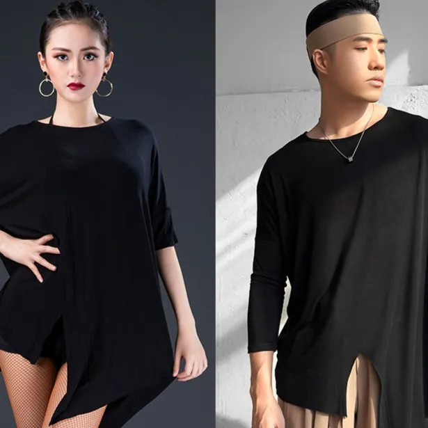皇朝舞蹈拉丁舞服练功服宽松上衣连衣裙均码 男女同款 L180601