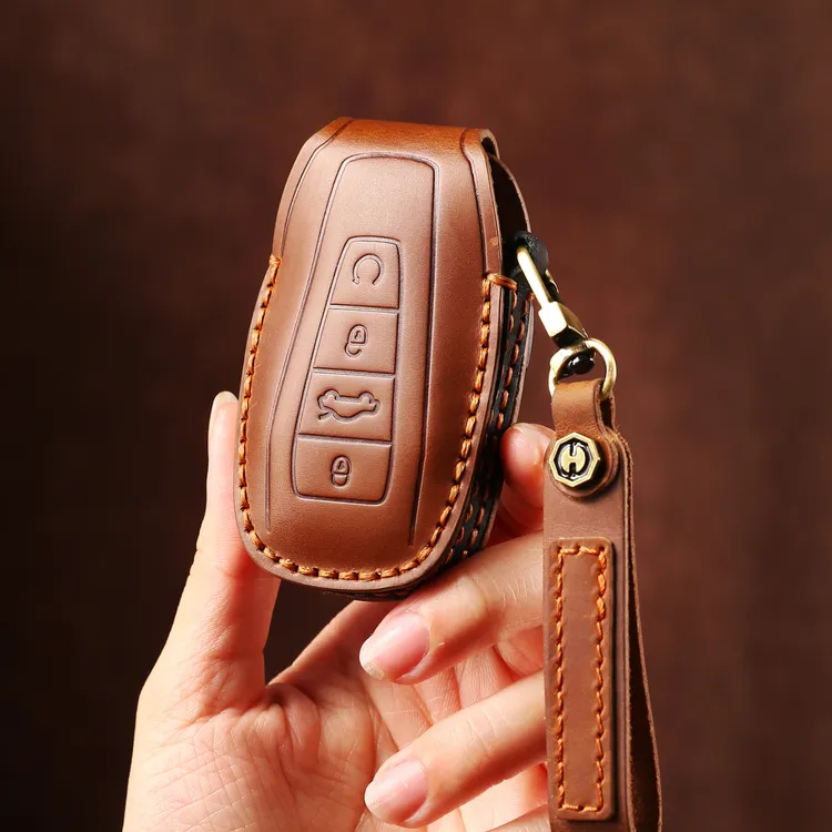 头层牛皮吉利星瑞星越L钥匙套包帝豪GS博越ico缤越远景缤瑞扣熊猫