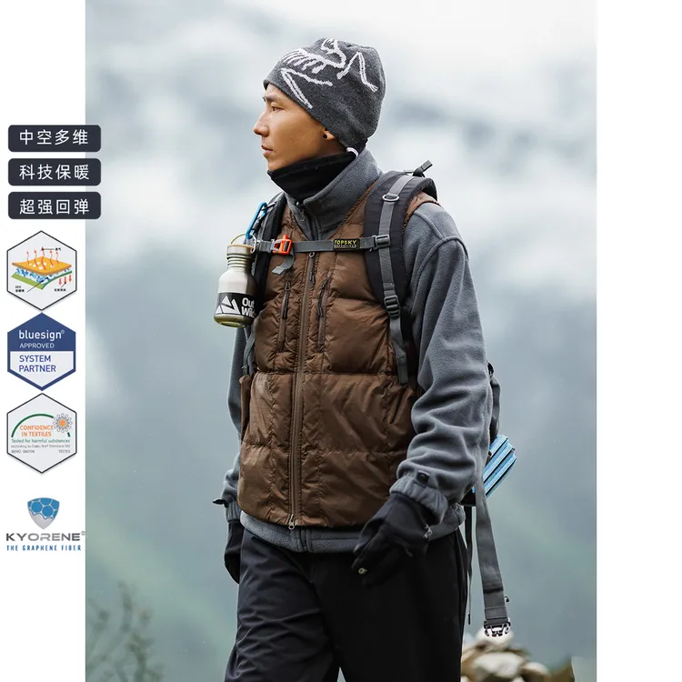 山系户外秋冬防寒保暖棉马甲 登山徒步休闲无袖棉衣外套WV25301