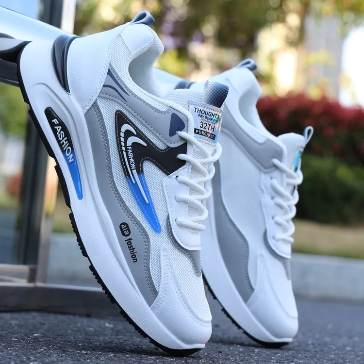 小白鞋夏季薄款网面透气休闲鞋白色运动鞋学生潮鞋百搭防臭跑步鞋