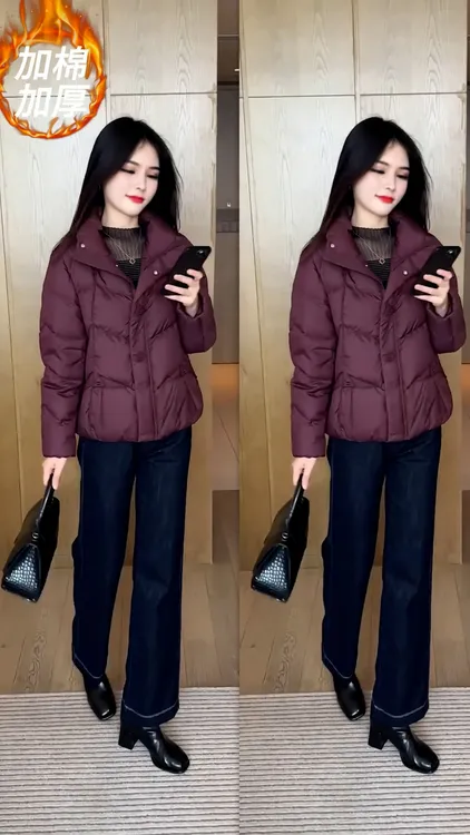 短款棉衣女秋冬款外套2024年新款冬季保暖棉服女士轻薄小棉袄—783