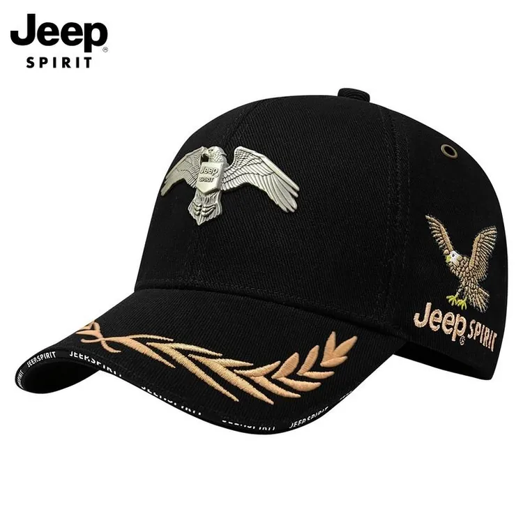 JEEP吉普帽子男女2024新款鸭舌帽秋冬季防风防寒休闲棒球帽硬顶