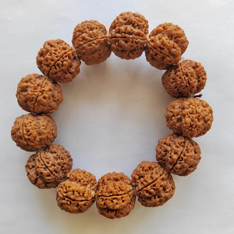 【胜新珠宝】23mm梅花双龙暴肉金刚菩提手串