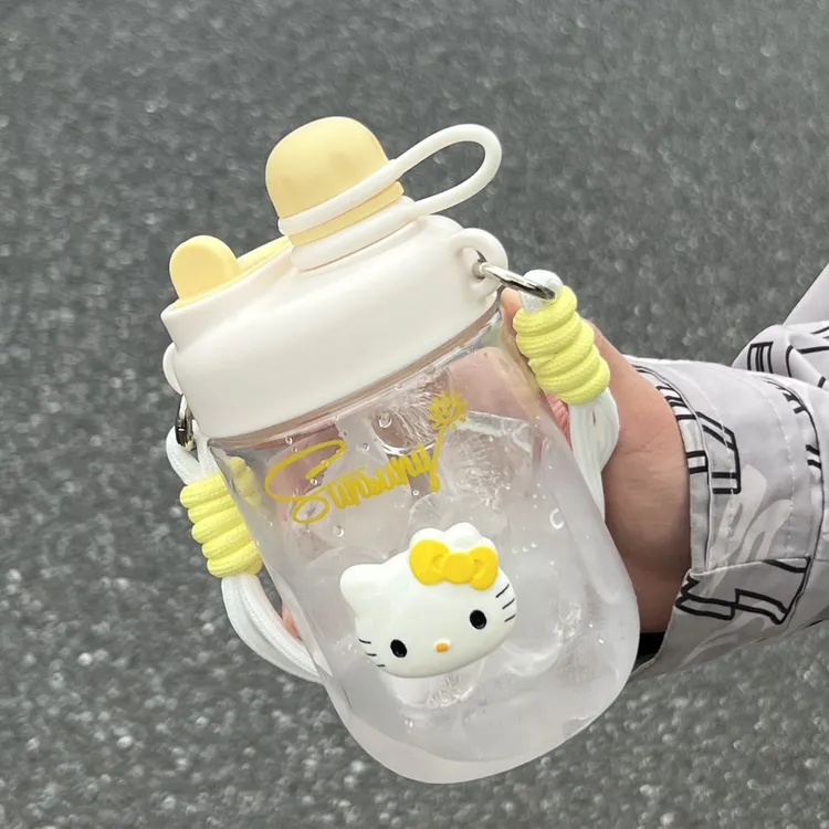 夏季水杯女生高颜值网红爆款2025款杯子ins简约学可爱儿童吸管杯