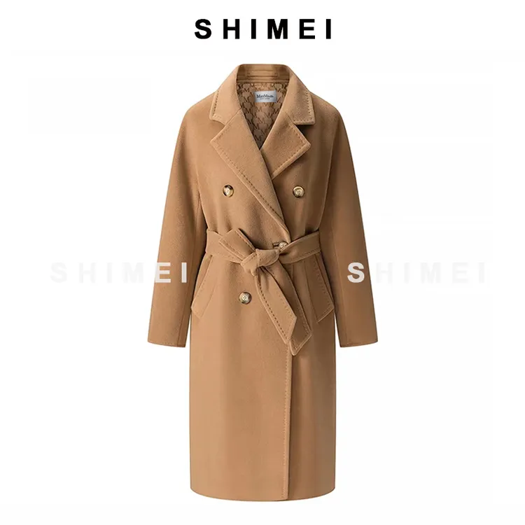 SHIMEI【101801经典海外版】高端百搭男女同款长款双排扣羊绒大衣