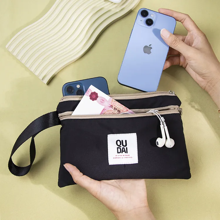 手拿包放手机包女2024新款装钥匙门禁散步小布包拉链男士手机袋 
