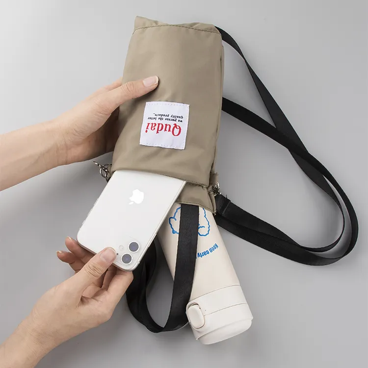 斜挎手提袋外出时尚女小手拎包装水壶焖烧杯保温杯保护套水杯袋