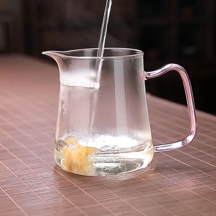 月牙公道杯加厚耐热玻璃滤网泡茶配件一体过滤茶水分离家用公杯
