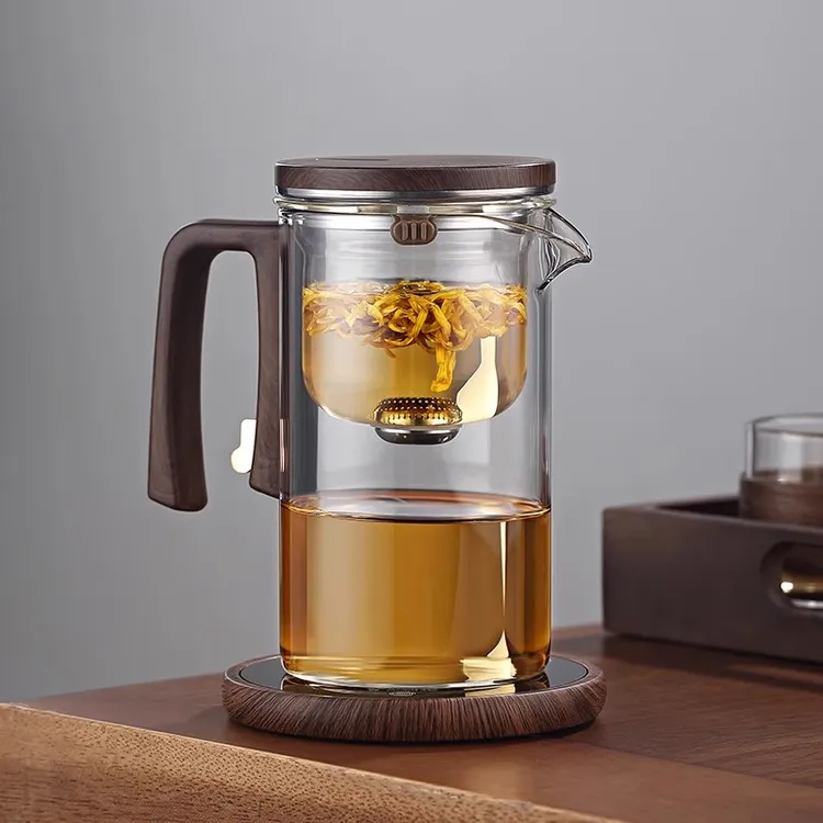 飘逸杯泡茶壶茶水分离家用泡茶神器磁吸泡茶器玻璃过滤冲茶壶茶具