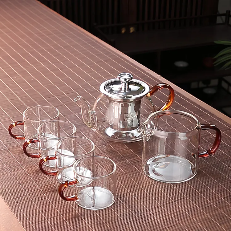 玻璃茶具套装全套家用轻奢高档功夫喝茶杯泡茶壶小茶盘办公室会客