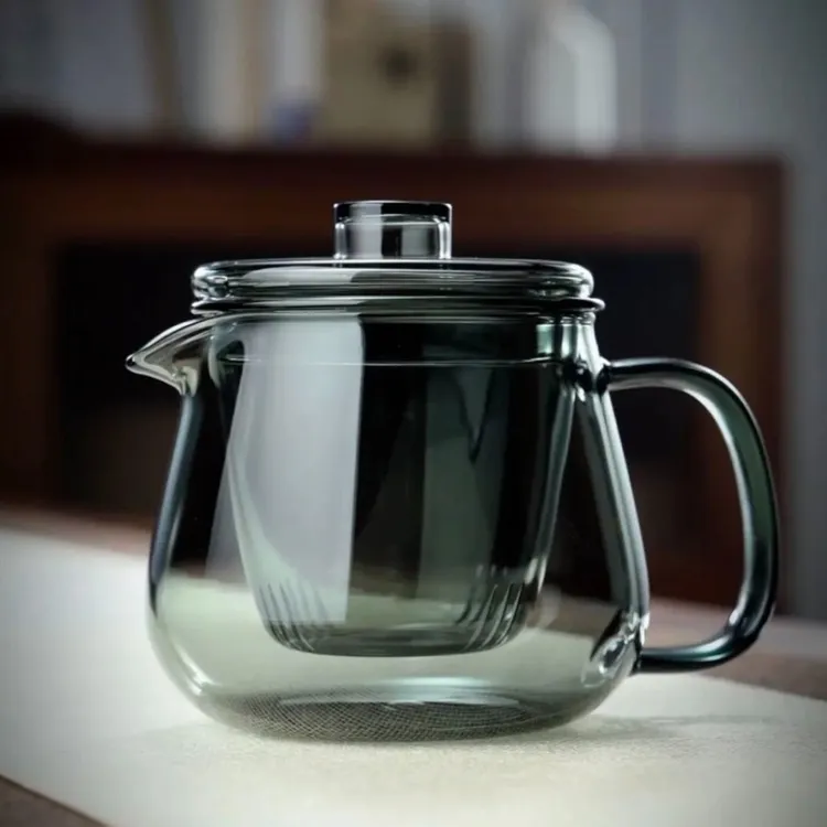 玻璃茶壶过滤泡茶壶耐高温家用煮茶单壶加厚小花茶壶功夫茶具