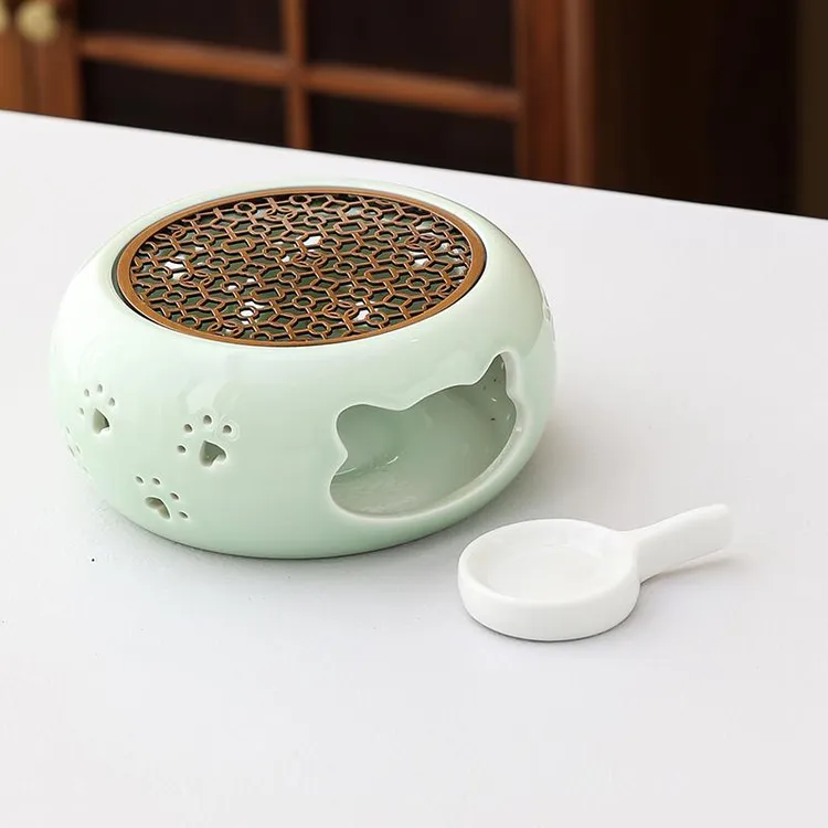 暖茶温茶炉蜡烛花茶壶煮茶炉保温炉陶瓷底座休闲厅茶馆茶店煮茶器