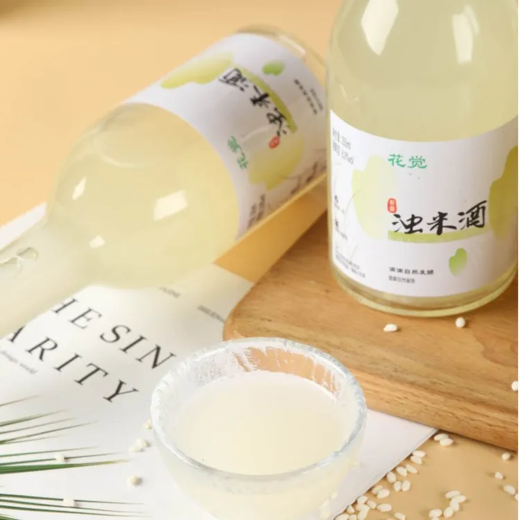 花觉鲜酿浊米酒自然发酵低度微醺米露醪糟酒酿女生小甜酒2瓶装