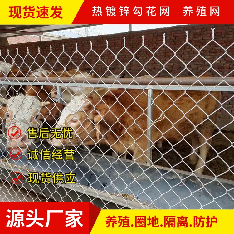 热镀锌养殖围栏网勾花网钢丝网养殖猪牛羊防护网果园铁丝网围栏