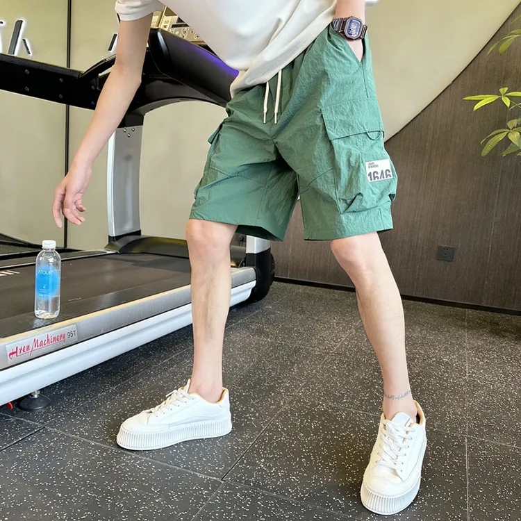 夏季速干短裤男士五分裤休闲宽松外穿大裤衩工装中裤子薄款男裤