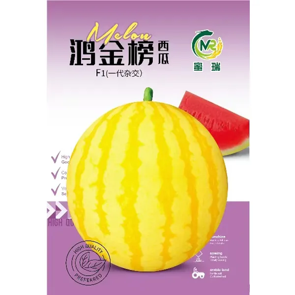 鸿金榜黄皮西瓜种子，黄皮红壤西瓜种子200粒