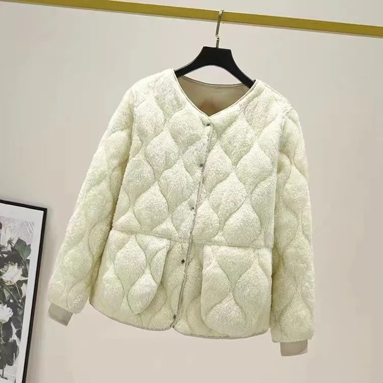 大码90-斤穿女士女款冬季加绒加厚外穿内胆内搭棉服保暖显瘦棉衣