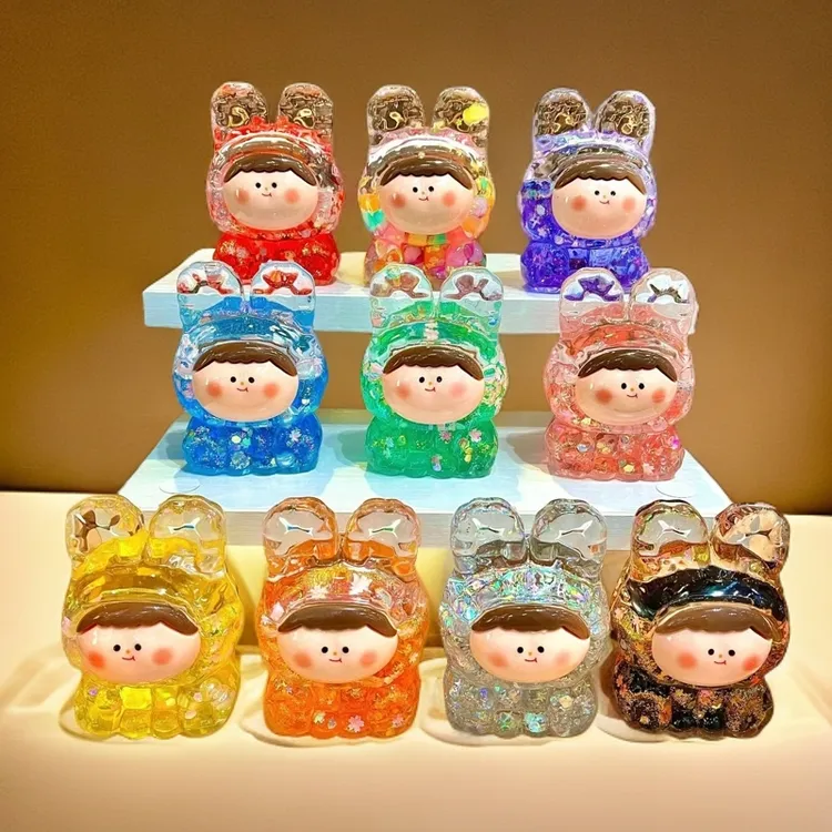 [莉莉丝][主播代拆]超级好看流沙摆件车载摆设网红可爱女孩创意