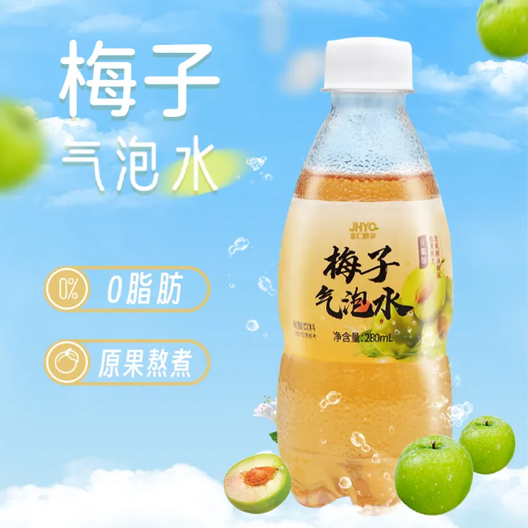 金汇源泉梅子水礼盒装280ml*6瓶碳酸饮料酸梅夏天解渴饮品
