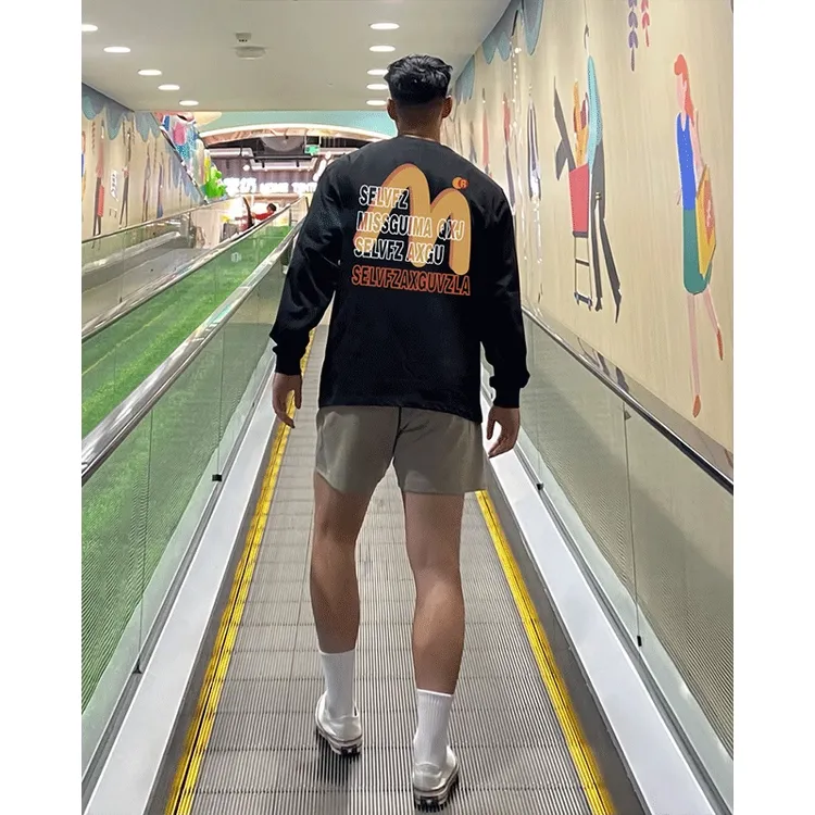 美式重磅嘻哈纯棉内搭长袖T恤男款秋季ins潮牌街头风宽松打底上衣