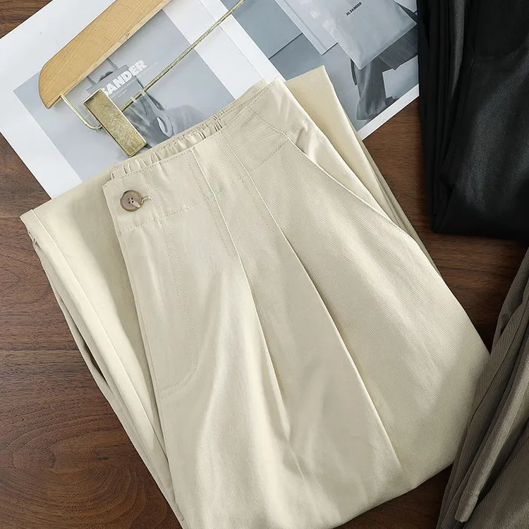 梨形身材显瘦工装裤女2025秋季新款宽松遮肉哈伦裤子直筒休闲裤潮
