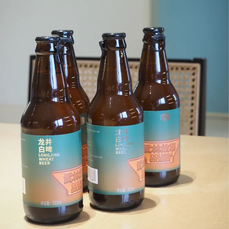 武林故事龙井风味精酿原浆白啤酒333ml瓶装国产
