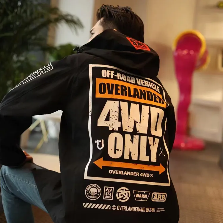OVERLAND越野江湖新款全压胶防水冲锋衣“4WD”户外百搭