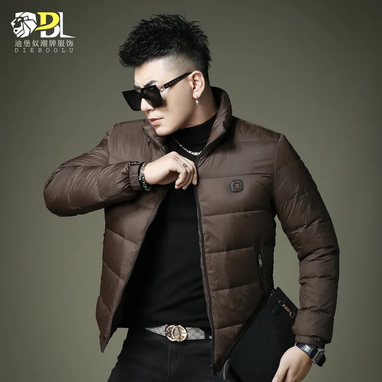 欧货高端轻薄羽绒服男白鸭绒2025冬季男士保暖防风防寒服外套潮