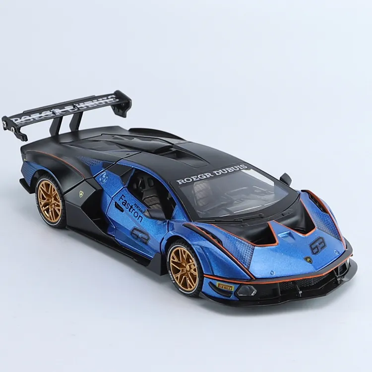 兰博基尼SCV12仿真合金汽车模型跑车1:24回力声光儿童玩具摆件