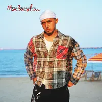 Ma3colm追梦系列水洗做旧拼接衬衫短宽版街头百搭长袖卡米然