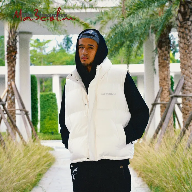 Ma3colm追梦系列秋冬季宽肩基础款坎肩保暖立领棉马甲卡米然