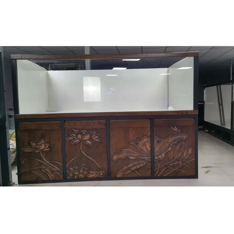 大型鱼缸  钢木荷花款  九龙缸  龙鱼缸  超白 锦鲤缸