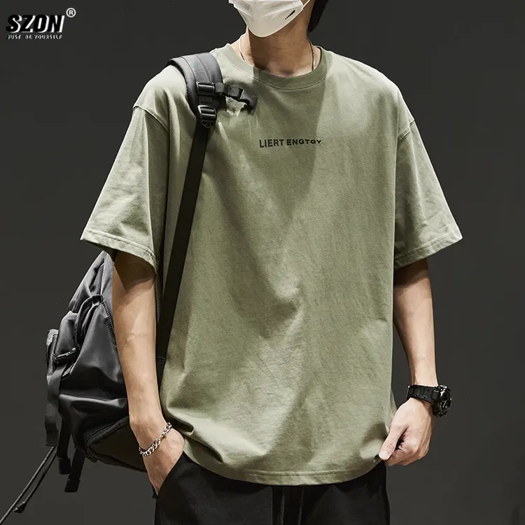 短袖t恤男夏季宽松ins潮牌男士重磅纯棉上衣男生衣服半袖体恤男款