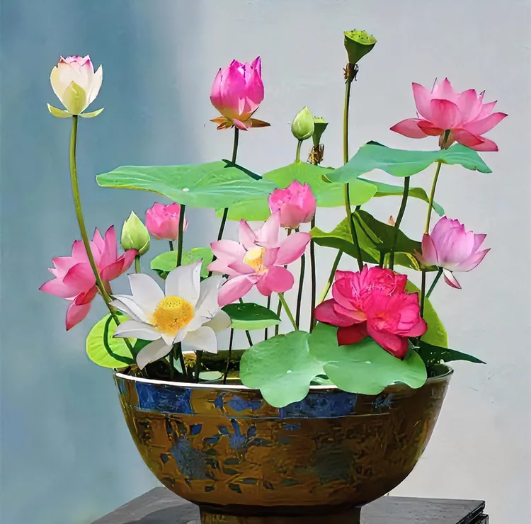 碗莲种子水培植物荷花盆栽庭院花卉四季莲花种籽水养【拍2发3】