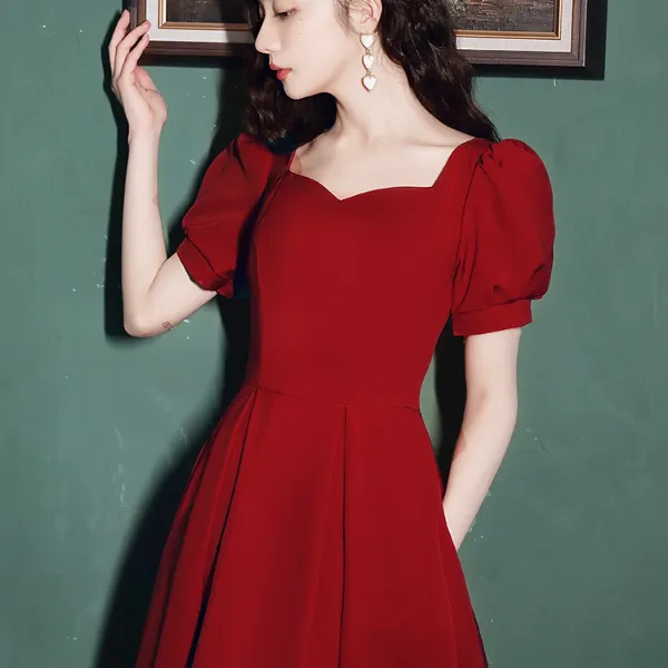 敬酒服女平时可穿酒红色订婚大码新娘回门服结婚礼服小个子显瘦