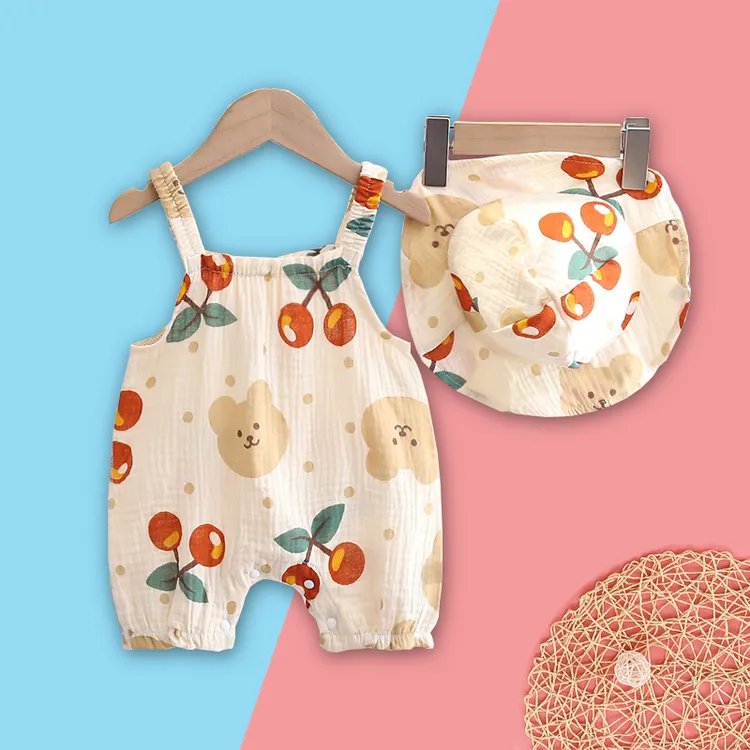 婴幼儿连体衣纱布纯棉宝宝哈衣新生儿包屁衣护肚爬服夏天衣服薄款